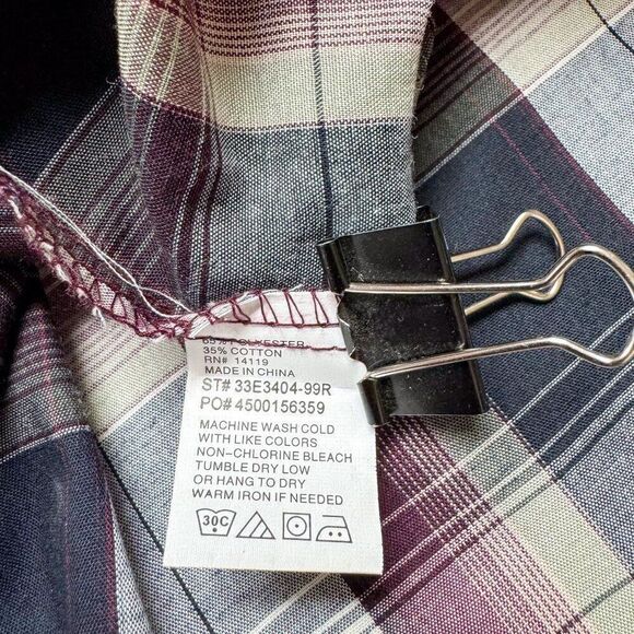 Plains Western Shirt Mens Extra Large Red Plaid Pearl Snap Cowboy Southwest - Picture 8 of 11